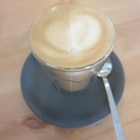 Latte at Meow Cafe in Epping