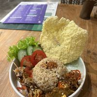 Vegan satay dish   at Burgreens Canggu - Healthy Plant-Based Eatery in Canggu