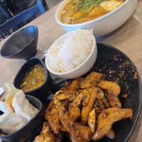 Lemongrass 'chicken ' & Bun Rieu at Happy Buddha Kitchen in Temple City