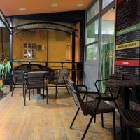 Outdoor seating area  at Thai Box in Skopje