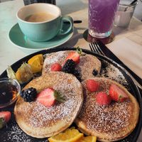 Vegane Pancakes at Universe Cafe in Mannheim