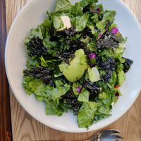 Custom salad (most toppings are underneath) at King of Kale in Tokyo
