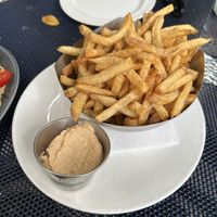 Fries and cashew aioli  at Chez Piggy in Kingston