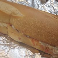 Vegan meatball parm sub at Brickyard Pizza in Saugerties