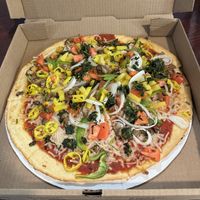 Vegan veggie with pineapple   at Driftwood Pizza & Subs in Marathon