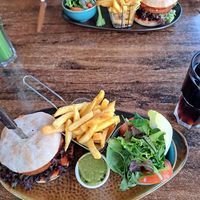Vegan burger at Fabula in Tecklenburg