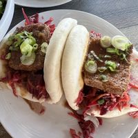 Fried tofu Bao buns   at Rockaway Tiki Bar in Arverne
