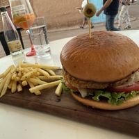 Lentil burger   at Karavan in San Pedro De Atacama