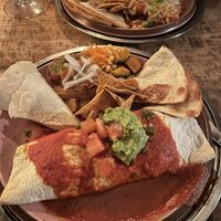 second time visit meal : vegetarian burrito combo  at El Pancho in Osaka