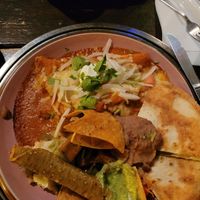 Not so vegan (but vegetarian) menu platter at El Pancho in Osaka