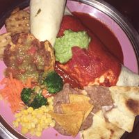 Vegetarian burrito plate - perfect!  at El Pancho in Osaka