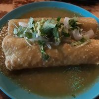 Avacado verde enchiladas at El Pancho in Osaka