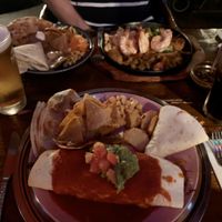 Vegetarian combo and shrimp fajita combo at El Pancho in Osaka