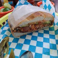 Sandwich special with heart of palms, bean, and avocado filling at La PlantisquerÍa in Mexico City