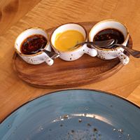 In-house sauces at Dip Dash in Dubai