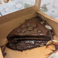 Chocolate cake #Veganuary at Dip Dash in Dubai