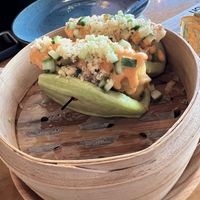 Crispy tofu bao buns   at Dip Dash in Dubai