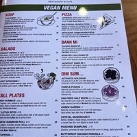 Separate vegan menu  at Dip Dash in Dubai