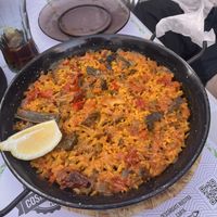 Vegan paella   at Cosmopolitan Food in Cordoba