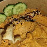 Delivery: bellpepper sprouted cashew hummus at Terra's Table in Riyadh