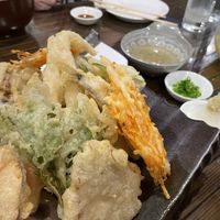 Tempura vegetables   at Furusato in Bishkek