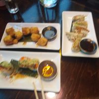 spring rolls, popcorn tofu, shiitake dumplings at Chow in Wellington