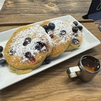 Blueberry vegan waffles  at Pancake Am Tor in Munich
