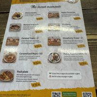 Menu options  at Pancake Am Tor in Munich