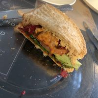 Falafel hummus sandwich   at The Running Fox in Morpeth