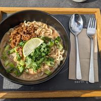 Vegan ramen at The Naked Indigo in Innsbruck
