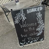 sign  at The Naked Indigo in Innsbruck