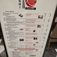 Part of the menu at L'Elephant Bleu in Antibes