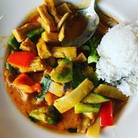 Red curry  at Zhang Bistro in New Orleans