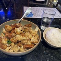 Stir fried cauliflower with tofu  at Zhang Bistro in New Orleans