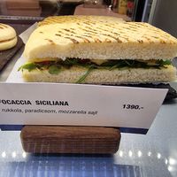 Vegetarian focaccia at La Fontana in Esztergom