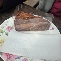 Chocolate cake at La Fontana in Esztergom