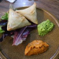 Samosas at Le Petit Veg in Paris
