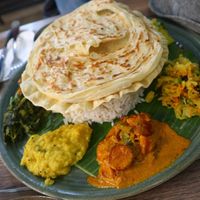Cocnut thali at Le Petit Veg in Paris