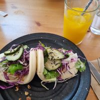 Tofu bao buns with peanut sauce at Cactus Kangaroo Island in Kangaroo Island