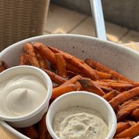 Sweet potato fries w vegan mayo   at Cactus Kangaroo Island in Kangaroo Island