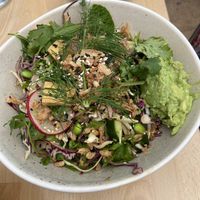 Vegan GF (no noodles) salad bowl with tofu & avo  at Cactus Kangaroo Island in Kangaroo Island