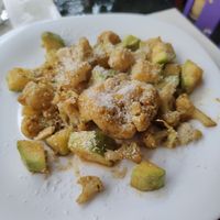 Coconut almond curry with cauliflower and zucchini at Dream House in Sofia