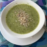 Broccoli soup at Dream House in Sofia