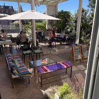 Seating area  at Veggie Beer House in Valparaiso