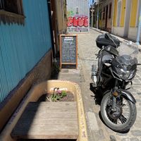 Street view  at Veggie Beer House in Valparaiso