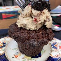 Chocolate muffin  at Veggie Beer House in Valparaiso