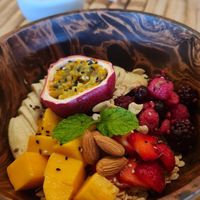 Granola bowl with fruit and coconut yoghurt  at Pure Vegan Heaven - Food Stall in Koh Phangan