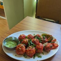 Tandoori momo... Yum! at Annakoot Veg-Veg Cuisine in Kathmandu