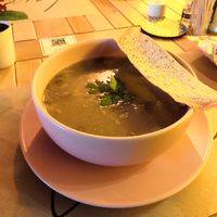 Green lentil soup at LEVEL - Vegan & Gluten Free in Antalya