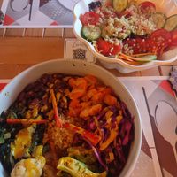 Rainbow ball and salad at LEVEL - Vegan & Gluten Free in Antalya